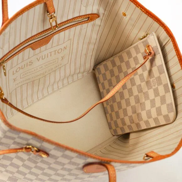 Louis Vuitton Neverfull MM Damier Azur Canvas Tote - Picture 12 of 15